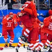 GANGNEUNG, SOUTH KOREA - FEBRUARY 25: Olympic Athletes from Russia's Kirill Kaprizov #77 celebrates after scoring an overtime goal on Team Germany during gold medal round action at the PyeongChang 2018 Olympic Winter Games. (Photo by Matt Zambonin/HHOF-IIHF Images)